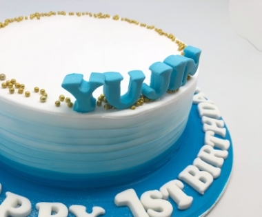 Buy Blue N White Theme Cake-Blue N White Theme Cake